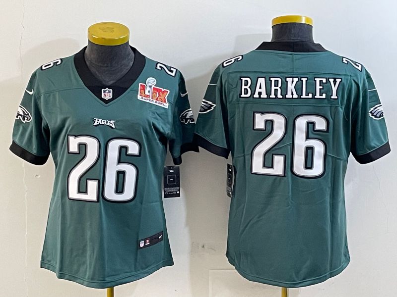 Youth Philadelphia Eagles #26 Barkley Green Second generation Nike 2025 Limited NFL Jersey style 2